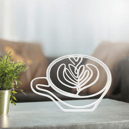Coffee Line Art, Modern, Minimalist 3d model