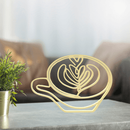 Coffee Line Art, Modern, Minimalist 3d model