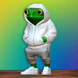 FROGGY FRESH DJ Frog in Clothes Figurine 3d model