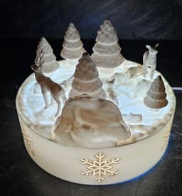 Reindeer family in the forest 3d model