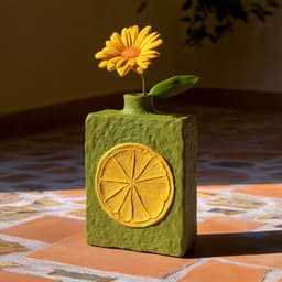 Limoncello Verde Vase – Textured Sicilian Lemon Vase 3d model