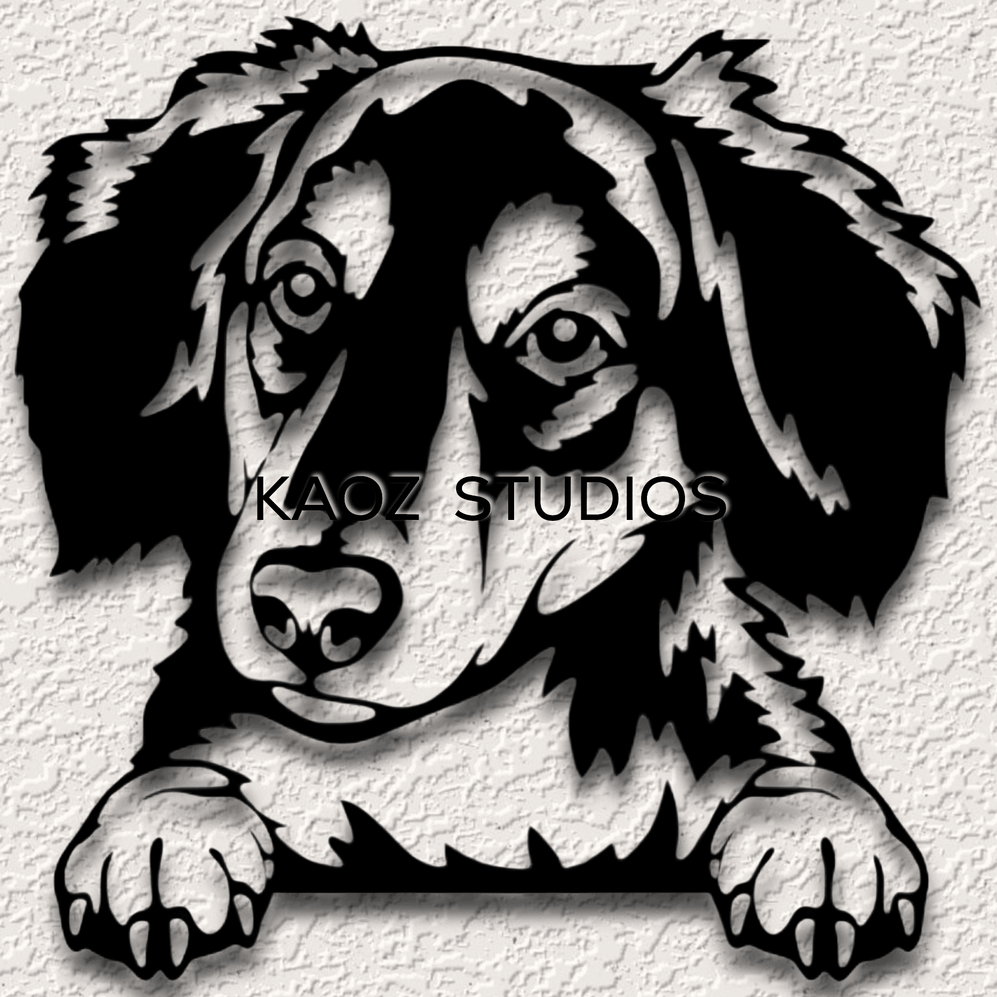 long haired dachshund wall art doxie wall decor sausage dog decoration 3d model