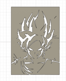 Silhouette San Goku Saiyans 3d model