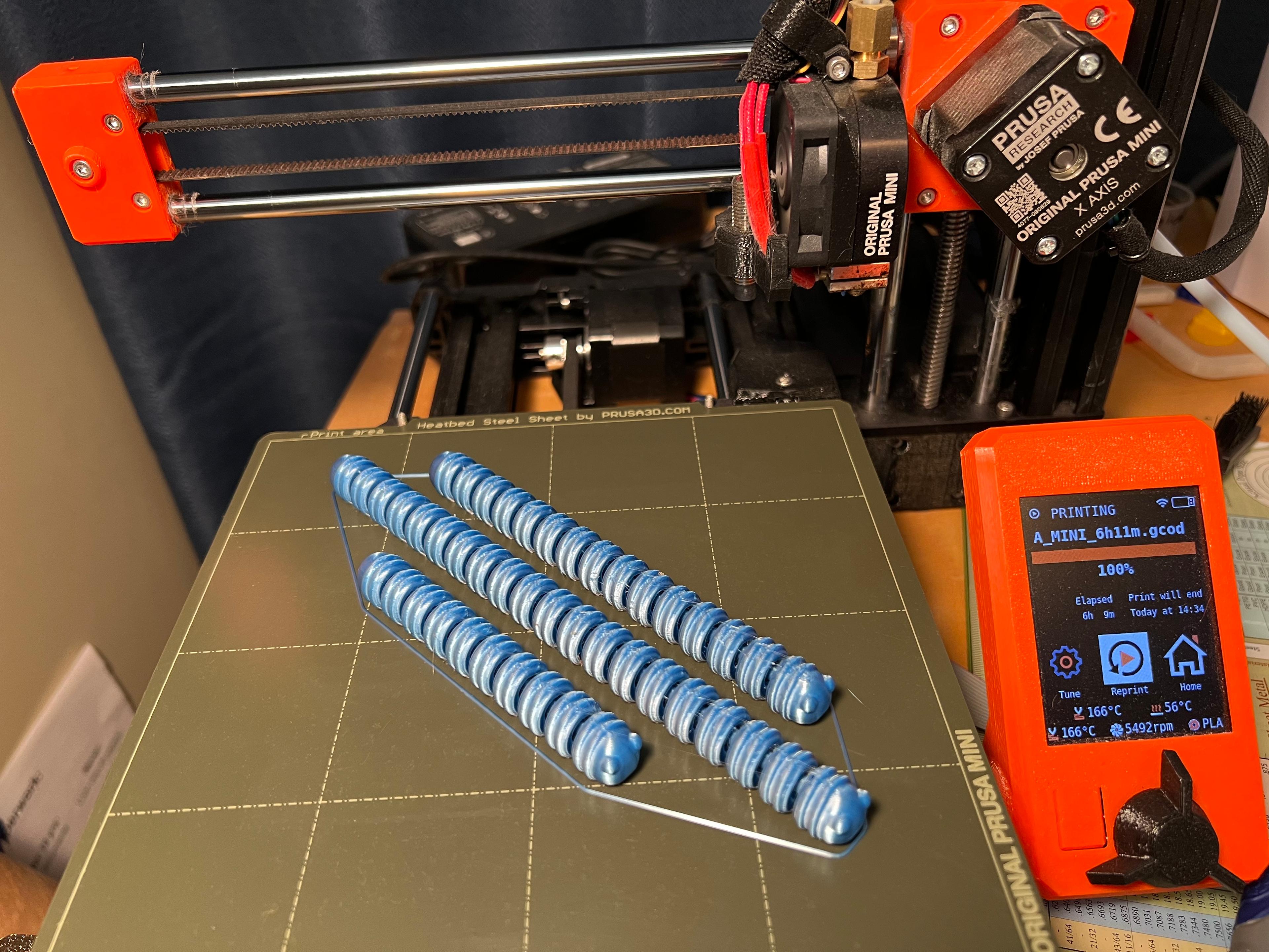 Fidget Worms - These are so fun. I even added a “L” and “T” to the test prints so I could remember which was which. I’m polymaker dual silk bleuga  - 3d model