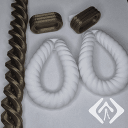 Elegant Braided Curtain Tieback 3d model