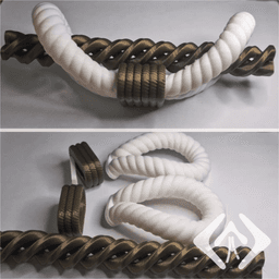Elegant Braided Curtain Tieback 3d model