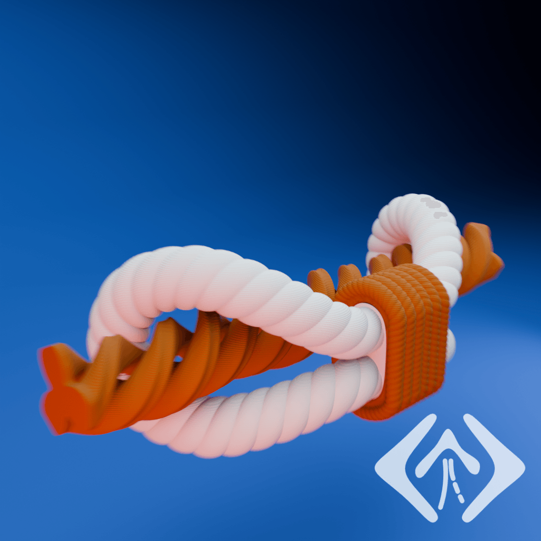 Elegant Braided Curtain Tieback 3d model