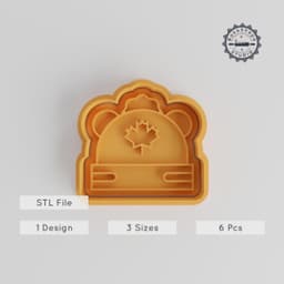 Hat Shape Cutter & Stamp Set, Includes Cookie & Fondant Tools, 6-Piece, S/M/L Sizes, Perfect for Baking & Decorating PRODUCT_5476 3d model