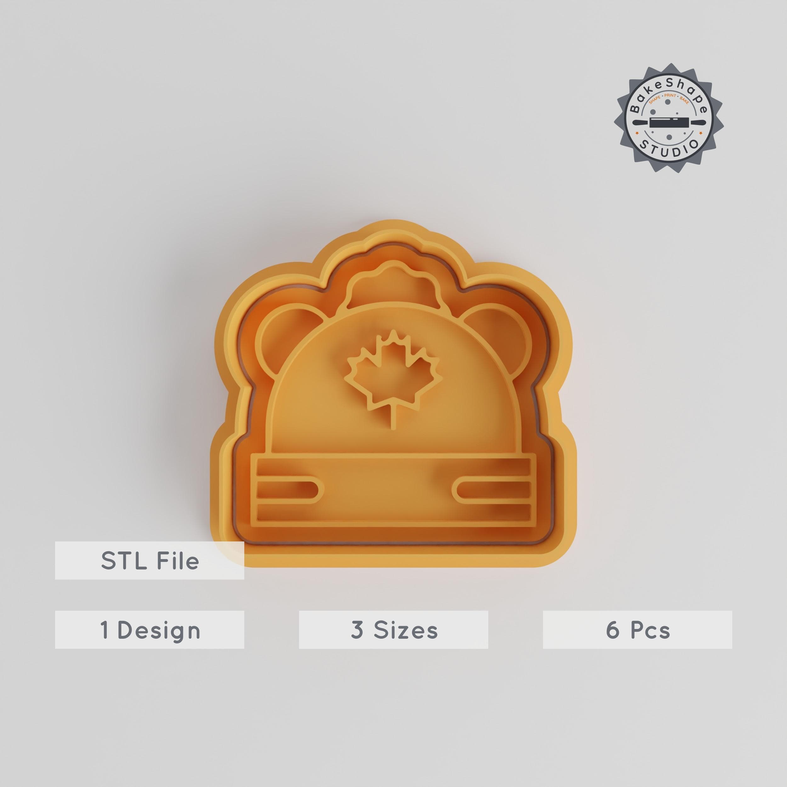 Hat Shape Cutter & Stamp Set, Includes Cookie & Fondant Tools, 6-Piece, S/M/L Sizes, Perfect for Baking & Decorating PRODUCT_5476 3d model
