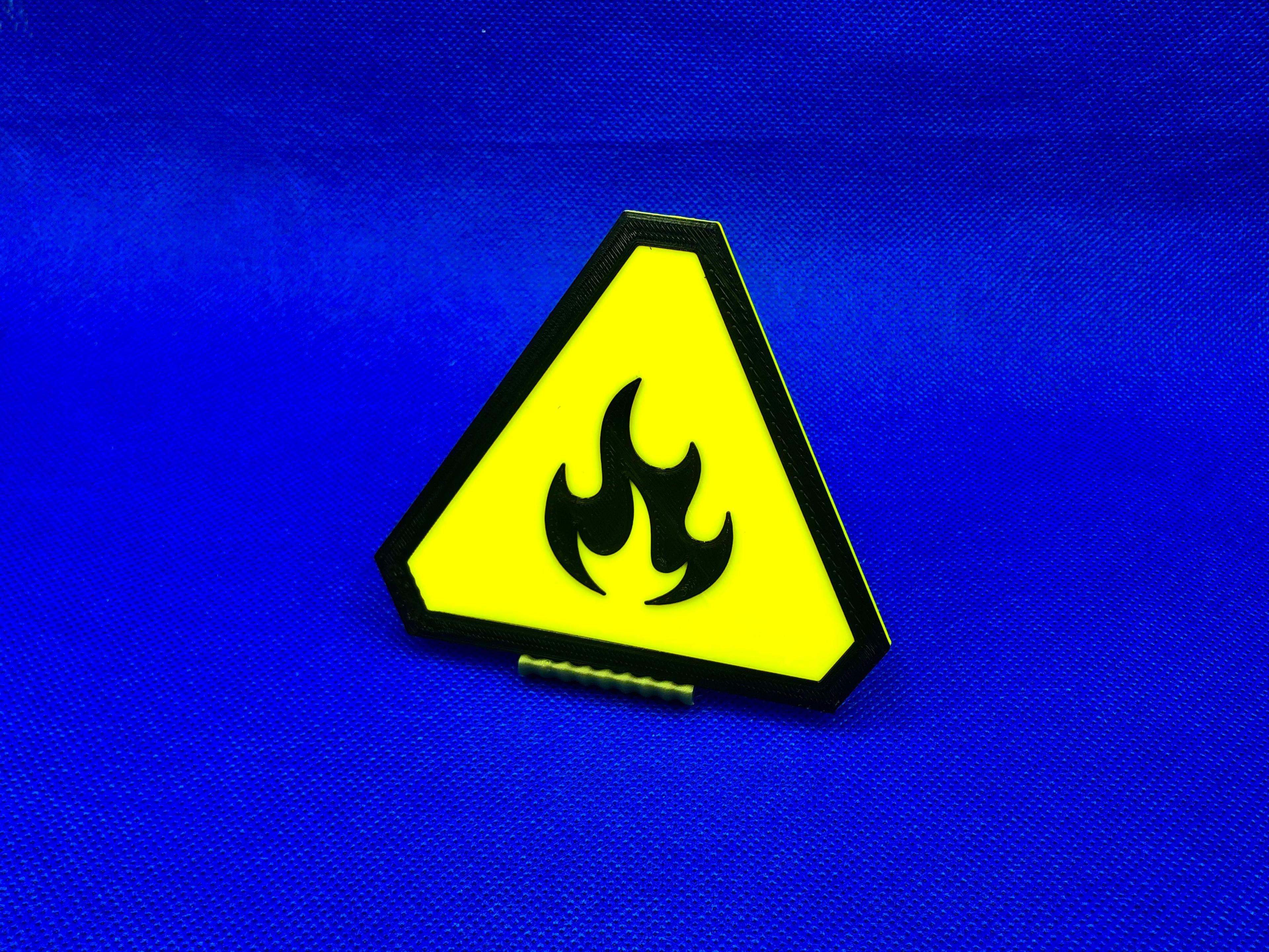 Warning Sign - Fire 3d model