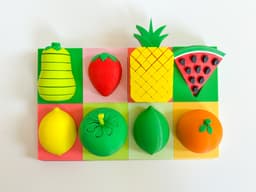 Mini Fruit Stand with Inserts for Fruit Fidgets 3d model