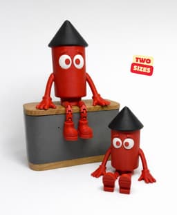 FIREWORK BUDDY ARTICULATED / SILVESTER BUDDY / SILVESTER DECOR 3d model