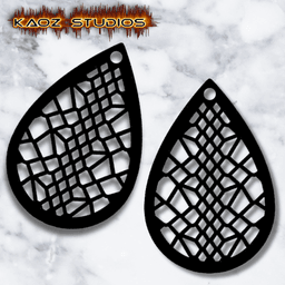 snake print earrings 3d model