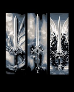 Swords of Destiny and Salvation - the Night Swords - Set of bookmarks 3d model