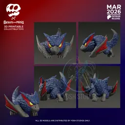 Boney Nargacuga Mini 3D Printer STL 3d model