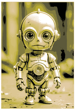 Little 3PO the lost droid - Fan Art of little Droid C-3PO from Star Wars 3d model