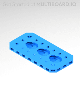 2x4 MU - Point Hole MU - MultiBoard Plate 3d model