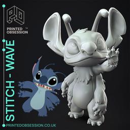 Stitch - Waving - Lilo & Stitch - Fan Art