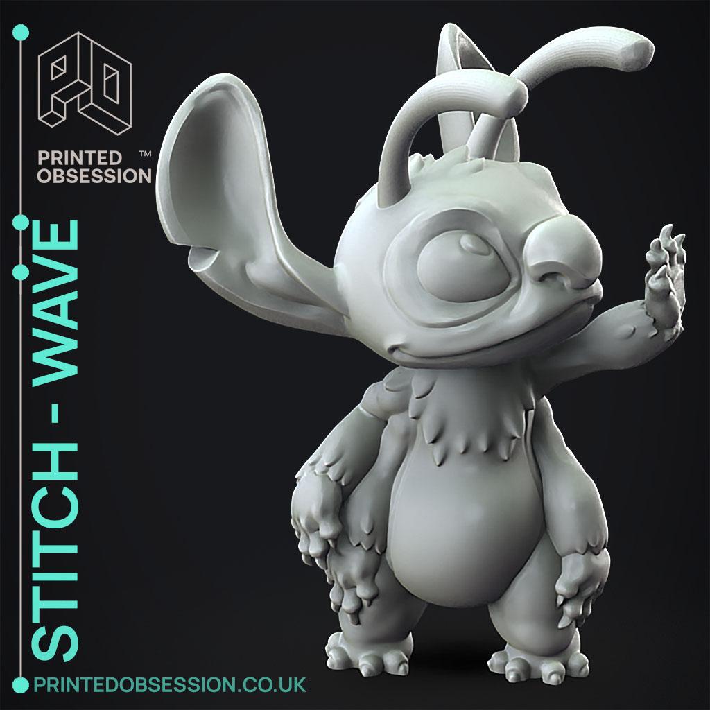 Stitch - Waving - Lilo & Stitch - Fan Art 3d model