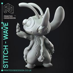Stitch - Waving - Lilo & Stitch - Fan Art