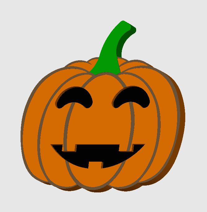 Really happy pumpkin coaster/decoration - Print in place 3d model
