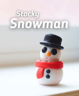 Stocky Snowman- Articulated Fidget Snowman - Keychain - Magnet - Ludo 3D Printed Flexy Fidget Toy 3d model