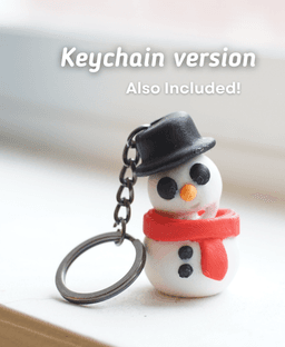 Stocky Snowman- Articulated Fidget Snowman - Keychain - Magnet - Ludo 3D Printed Flexy Fidget Toy 3d model