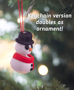 Stocky Snowman- Articulated Fidget Snowman - Keychain - Magnet - Ludo 3D Printed Flexy Fidget Toy 3d model