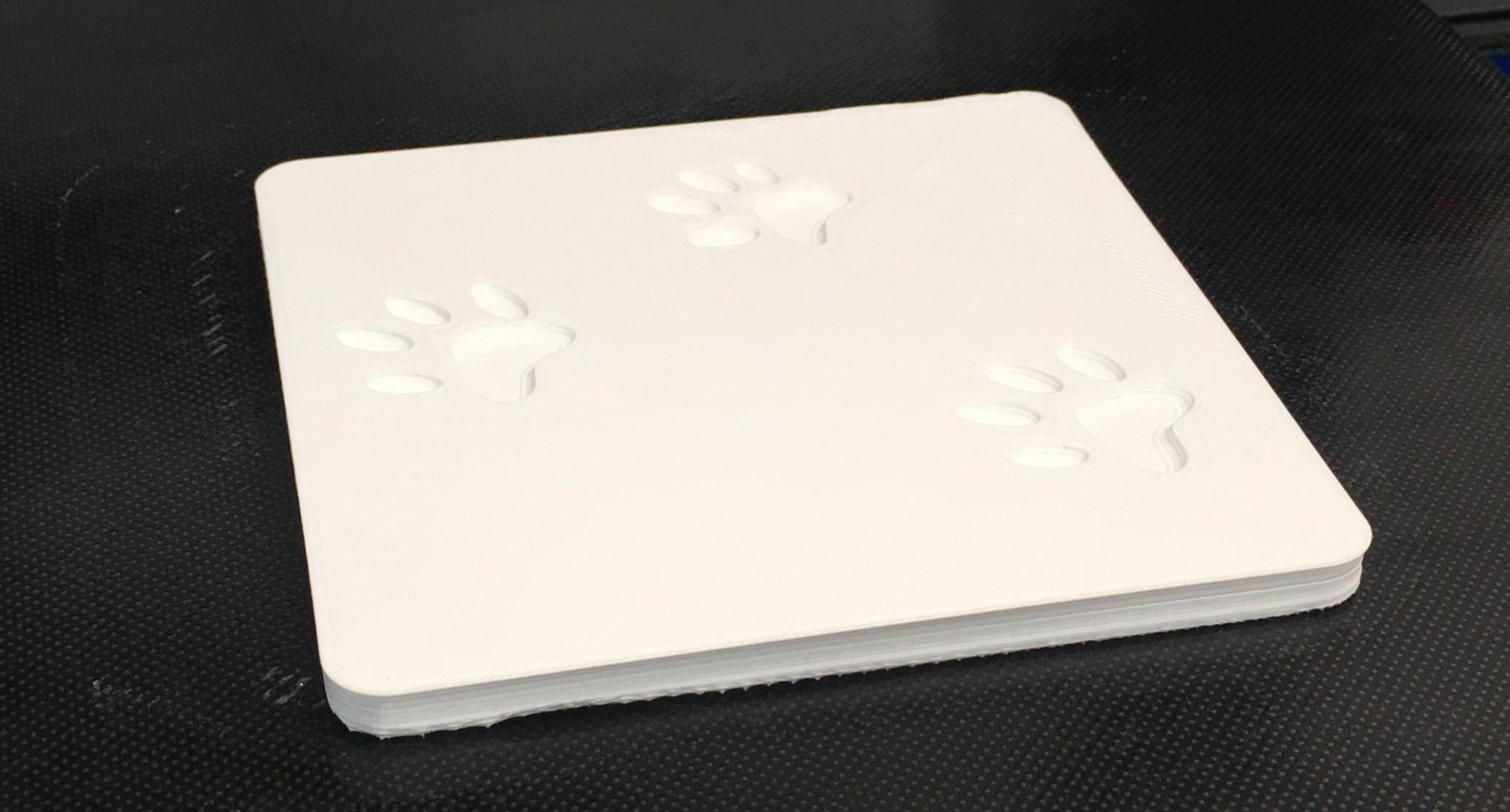Cat Footprint Coaster 3d model