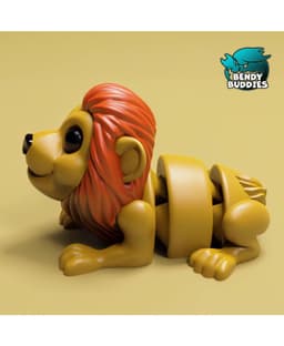 Lion Milo / Wild Animal Articulated / Print-in-Place Southern Creature / Cute Feline Cat / Utopian W 3d model