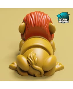 Lion Milo / Wild Animal Articulated / Print-in-Place Southern Creature / Cute Feline Cat / Utopian W 3d model