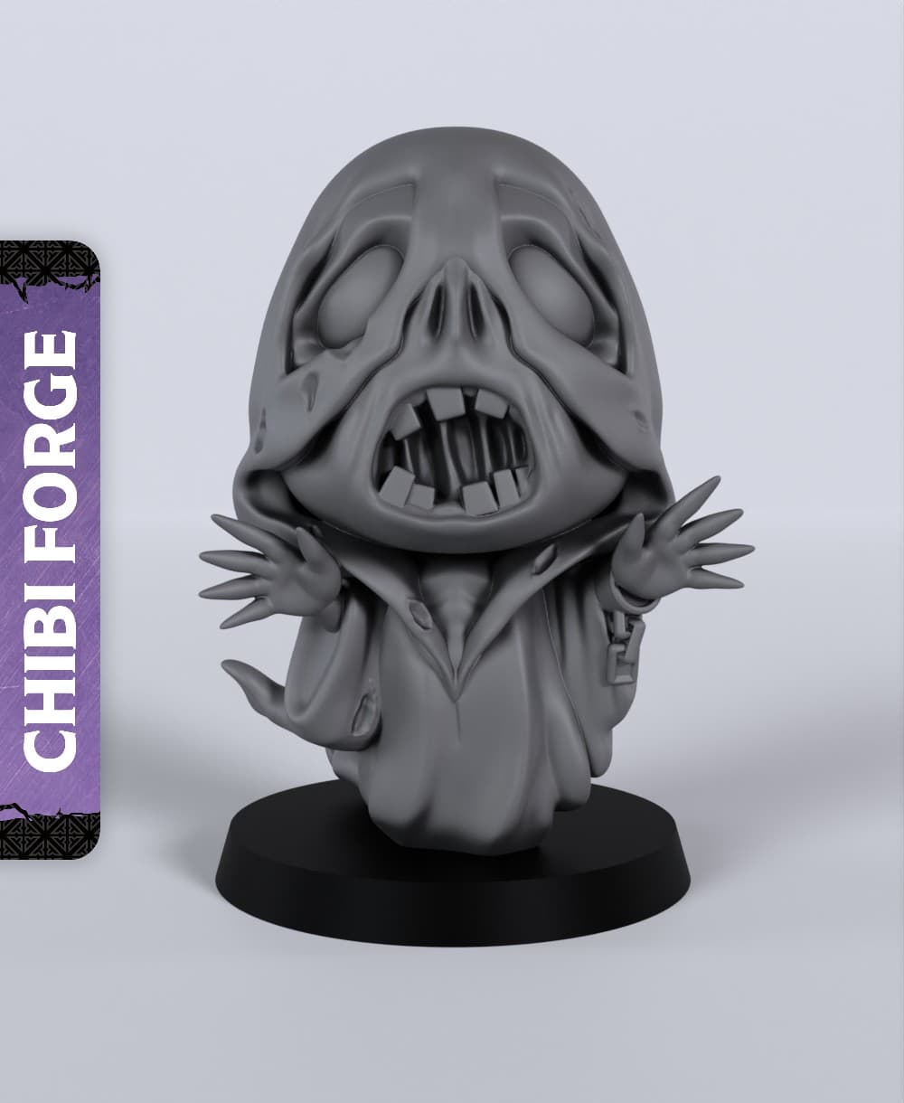 Chibi Ghost A - With Free Dragon - 5e DnD Inspired for RPG and Wargamers 3d model