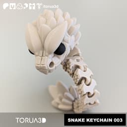 Articulated Snake Keychain 003 - Print in place - No supports - 3mf - STL 3d model