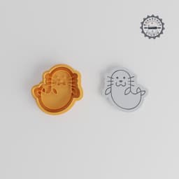 Seal Cookie Cutter & Stamp Set, 6 Pieces, Animal Design, Perfect for Cookies & Fondant, S/M/L Sizes, Wildlife & Zoo Theme PRODUCT_5403 3d model