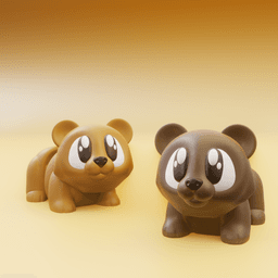 Milo the Bear - Flexi Fidget Bear - 3DPAW 3d model