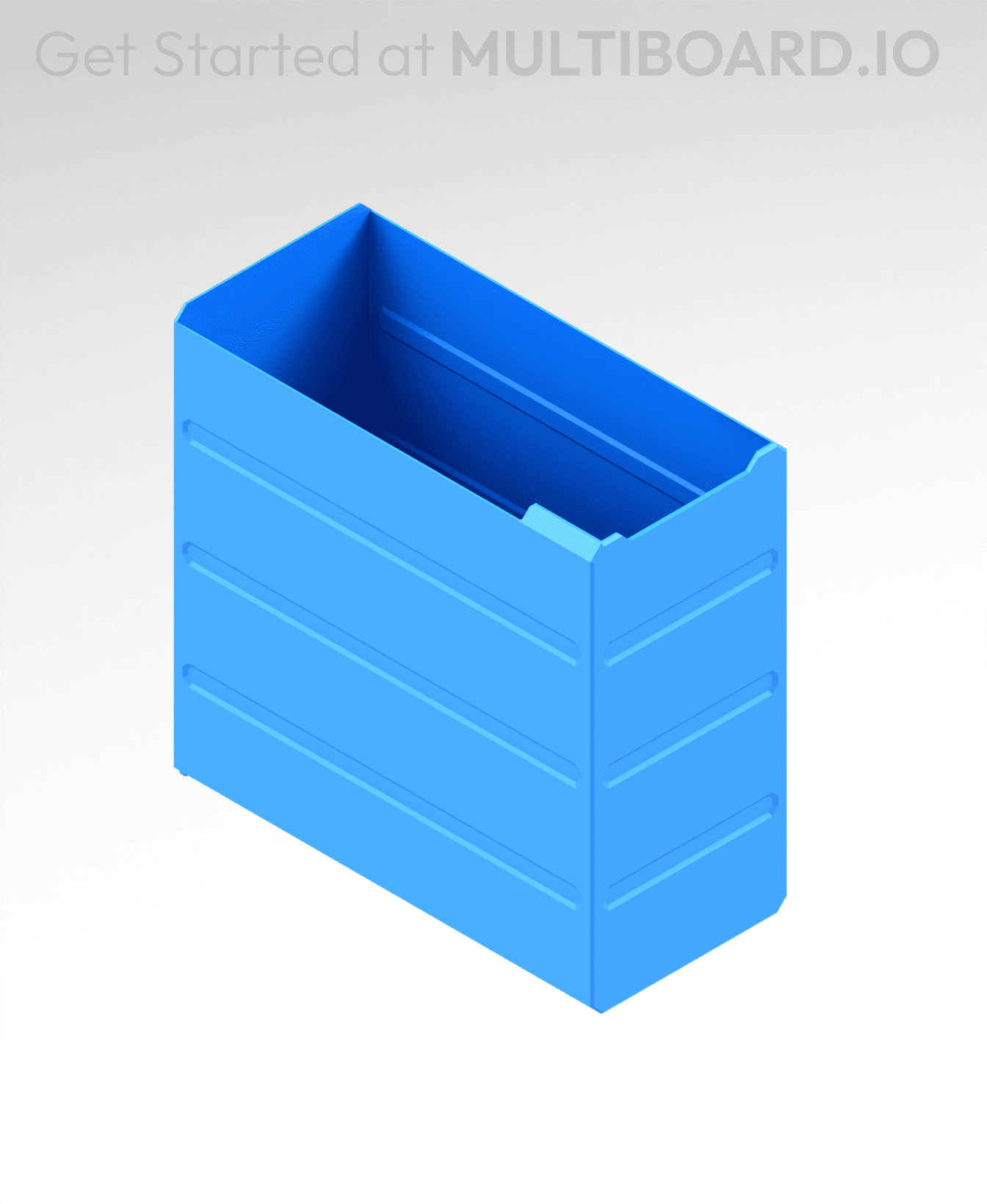 2x4x4 LU - Labelled - MultiBin Simple Drawer 3d model
