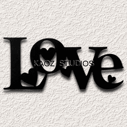 love wall art hearts wall decor valentines day decoration 3d model