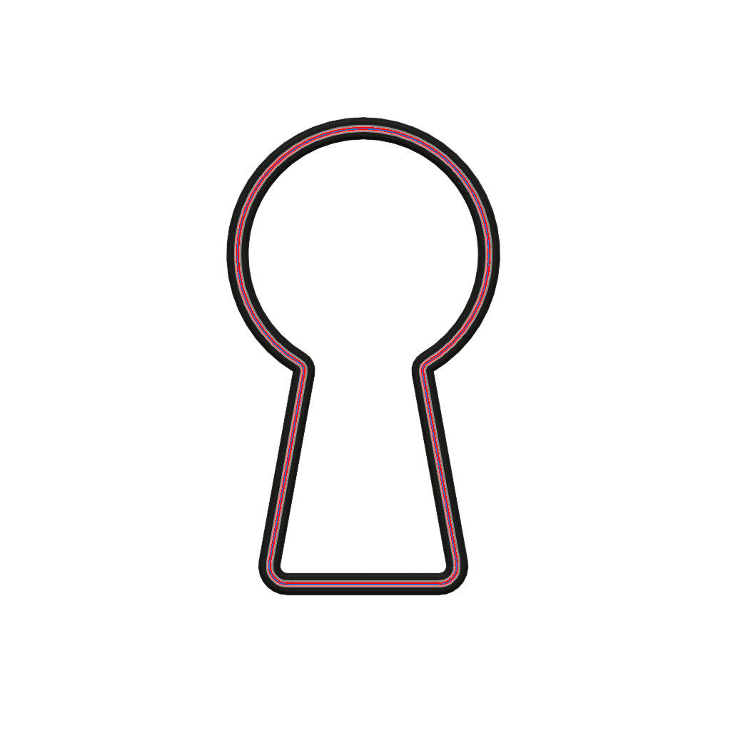 Keyhole Cookie Cutter STL File - 4 inches 3d model