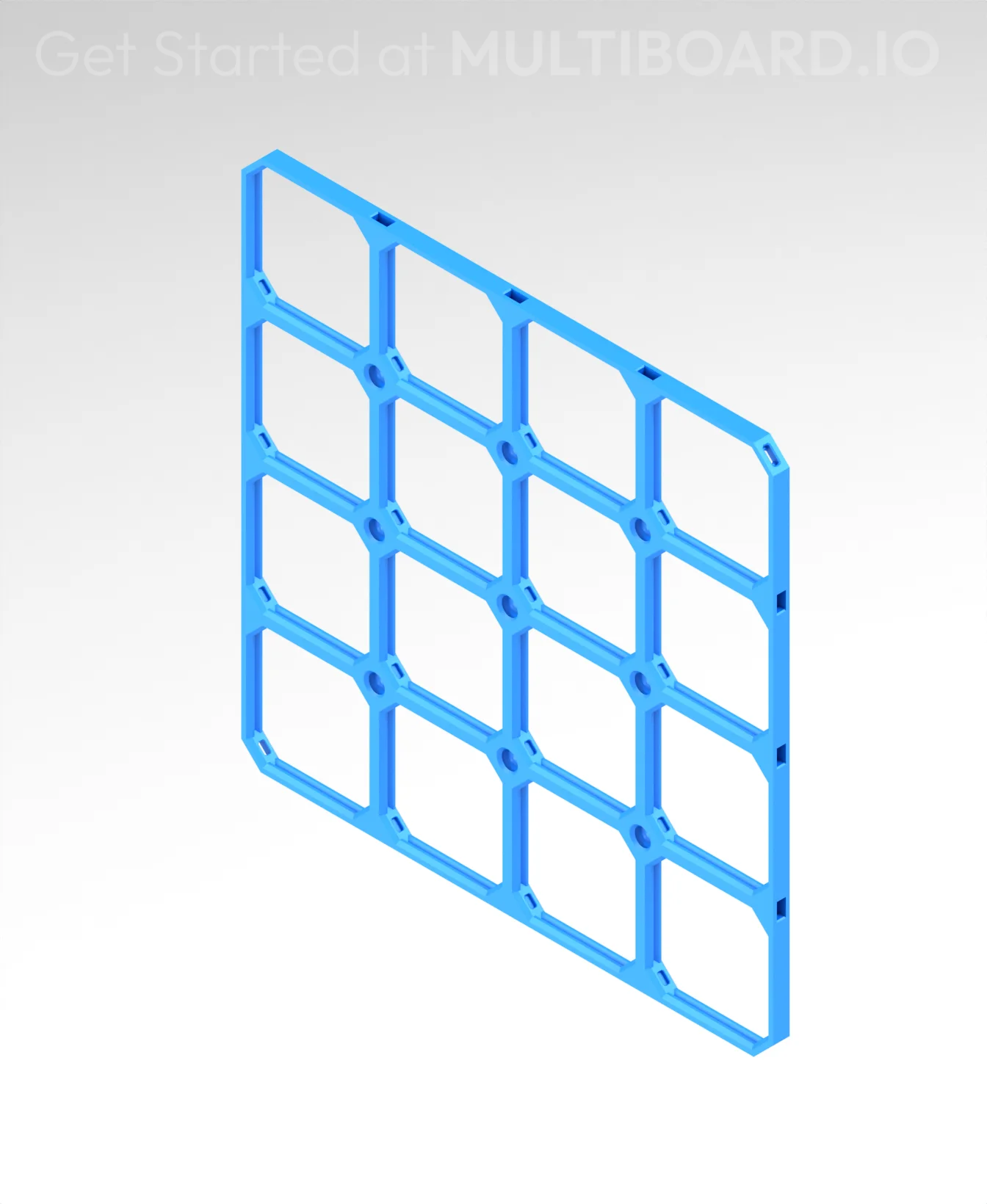 8x8 MU (4x4 LU) - MultiBoard Square Plate 3d model