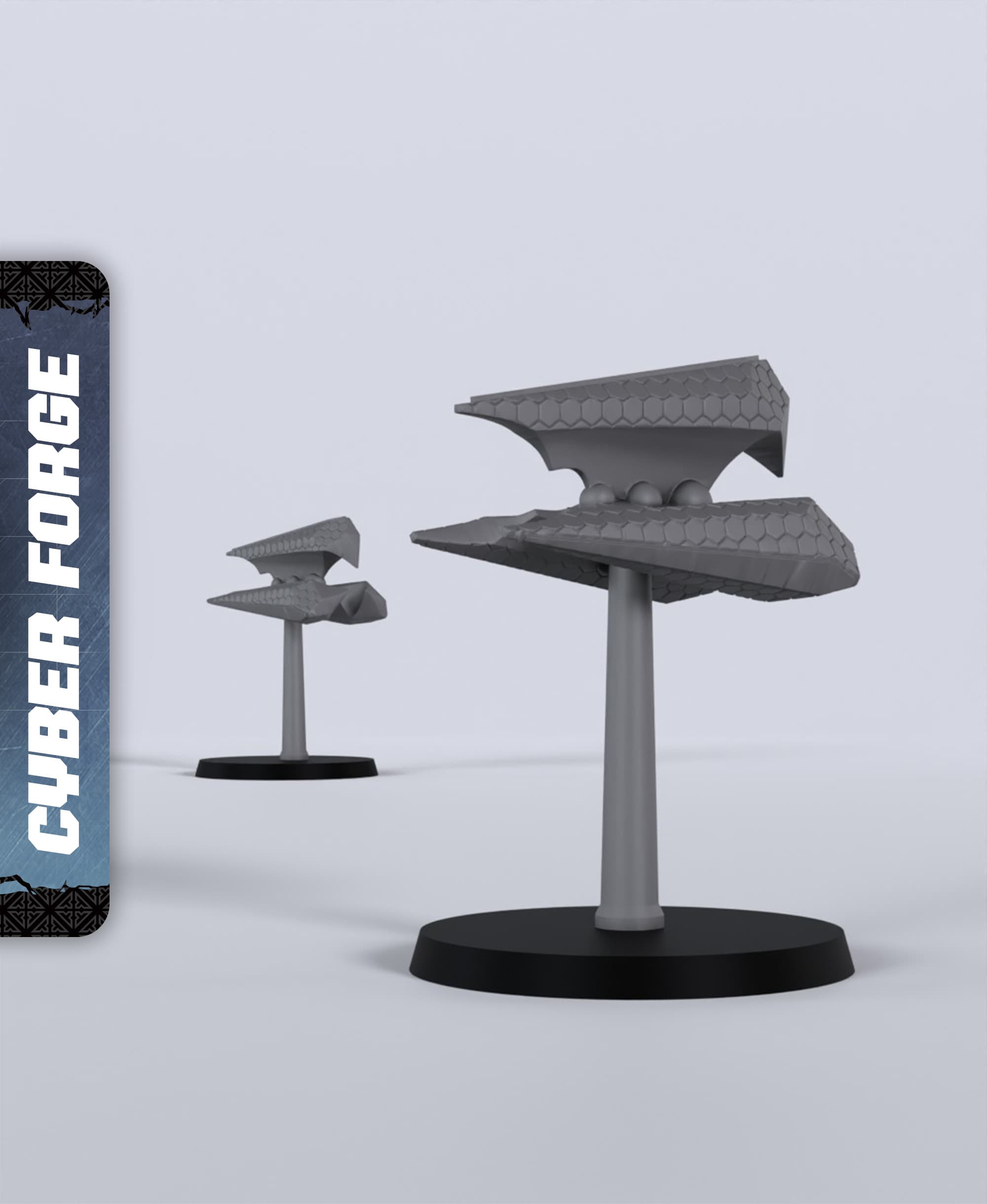 Hiveborn Spaceship S - With Free Cyberpunk - Sci-Fi Gift Ideas for RPG and Wargamers 3d model