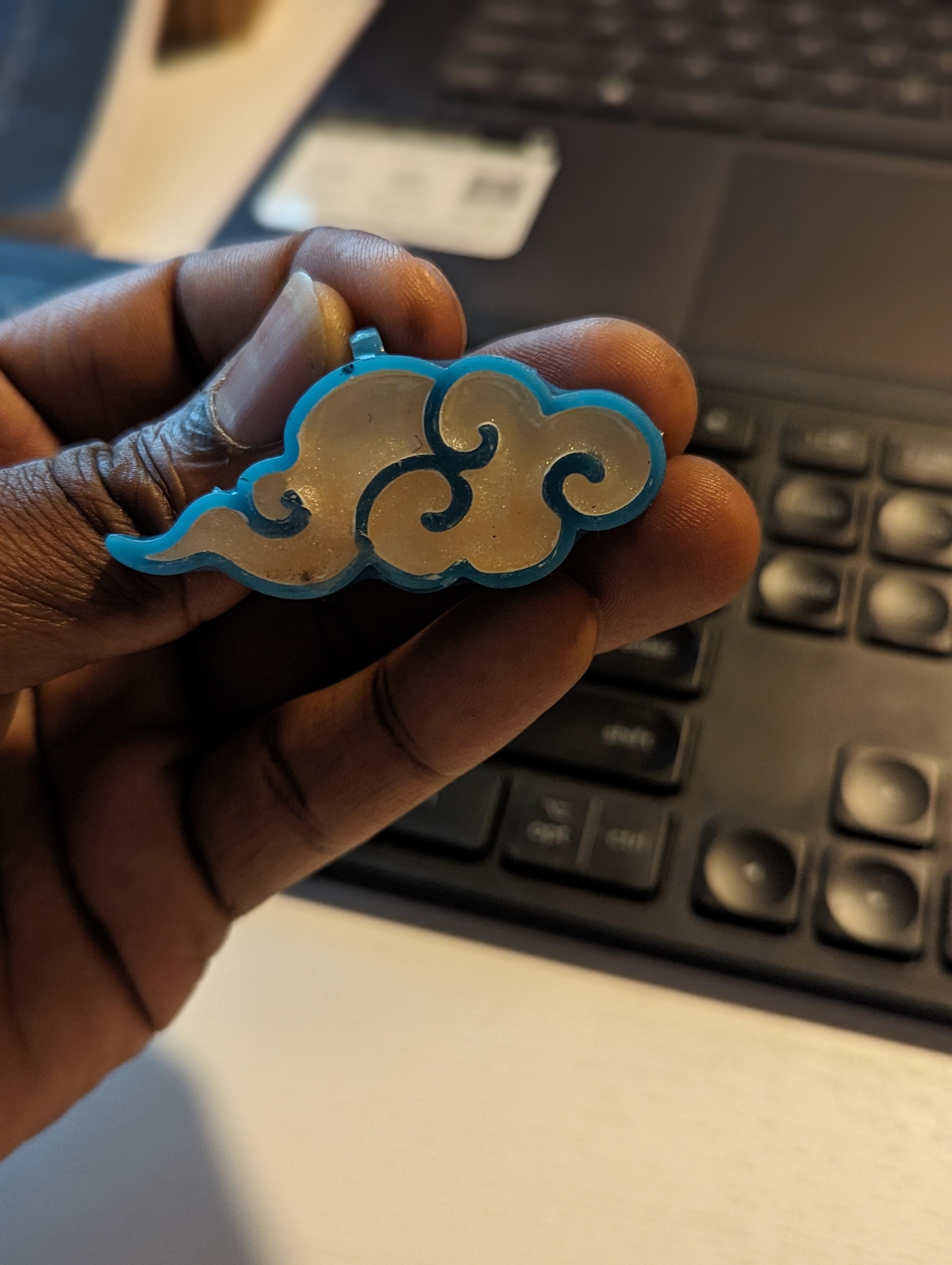 Cloud Necklace Charm 3d model