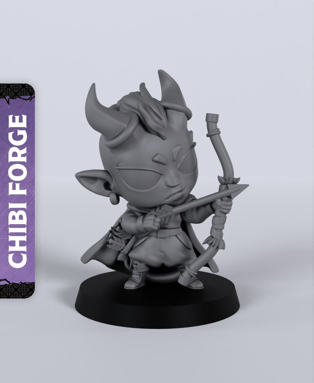 Male Tiefling Ranger - With Free Dragon - 5e DnD Inspired for RPG and Wargamers 3d model
