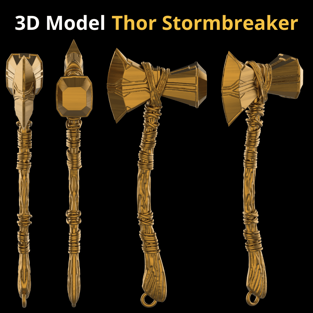 Thor Stormbreaker Keychain 3d model