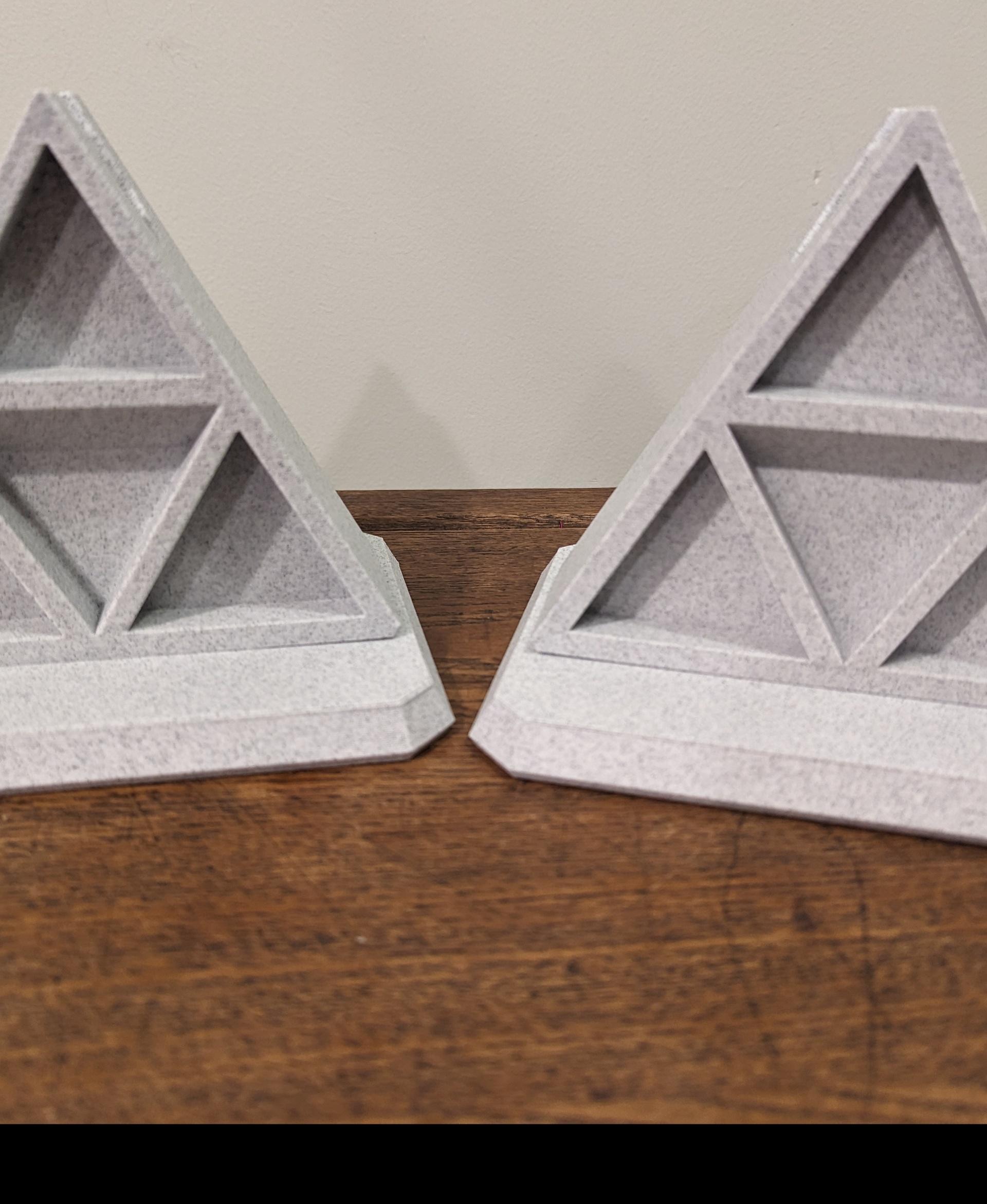 Master Sword Table Stand - Prusament Grey Marble.  One printed with Revo .4mm nozzle at .2mm layers and one printed with Revo .8mm nozzle at .4mm layers. - 3d model