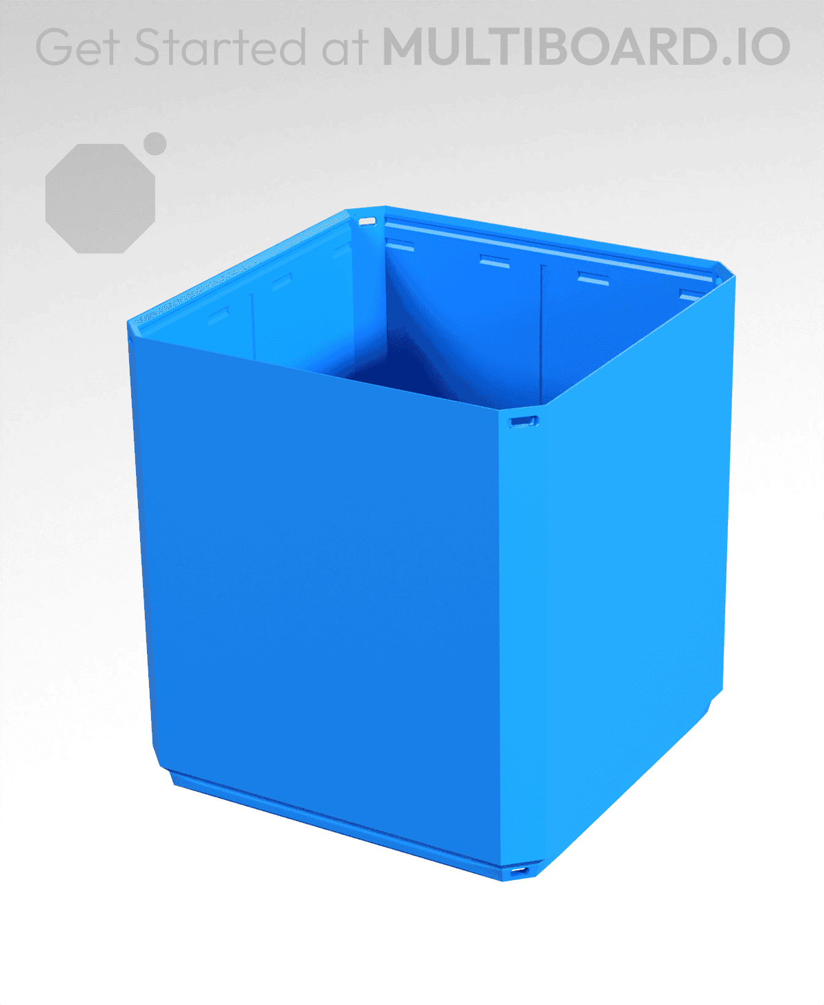 2x2 Shell Stand 2x2x2 - Simple Walls - Standard Click-In Multibin Shell Extension - 3D ...