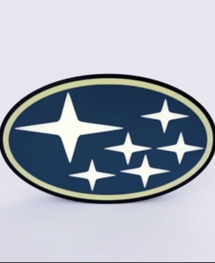 Subaru Sign – LED strip compatible 3d model