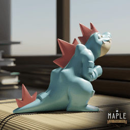 160. Feraligatr - Basic & Ornamental 3d model