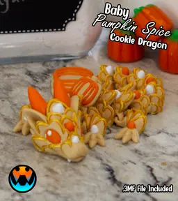 Baby Pumpkin Spice Cookie Dragon 3d model
