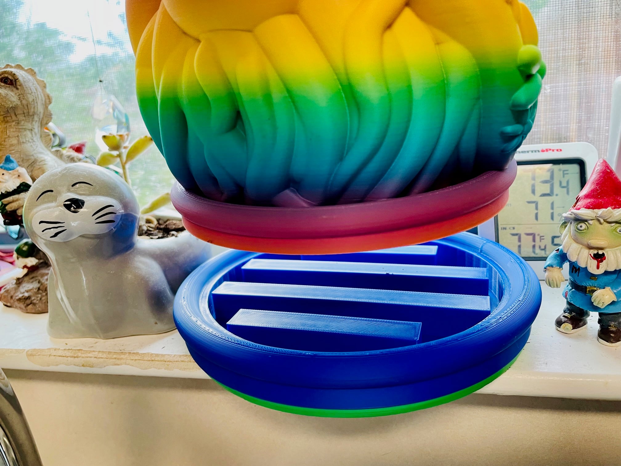 Flower Gnome Planter with Drip Tray 3d model