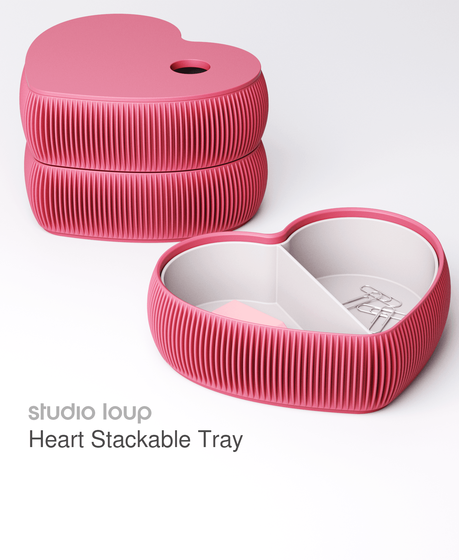 Heart Stackable Tray 3d model